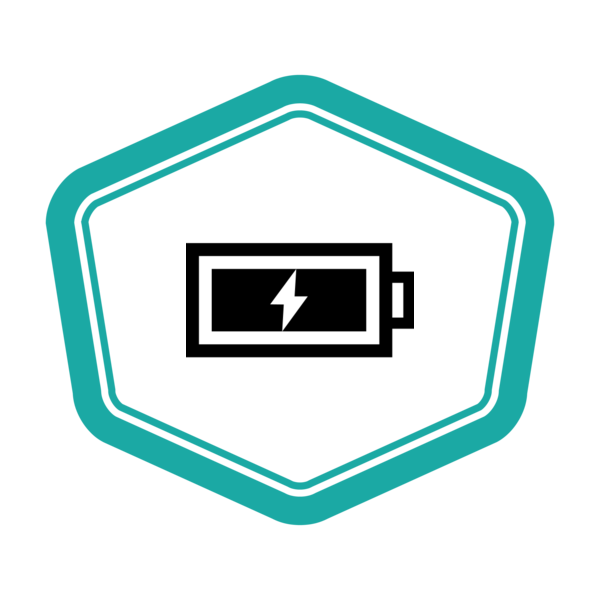 Badge icon "Battery (2952)" provided by Arjun Mahanti, from The Noun Project under Creative Commons - Attribution (CC BY 3.0)